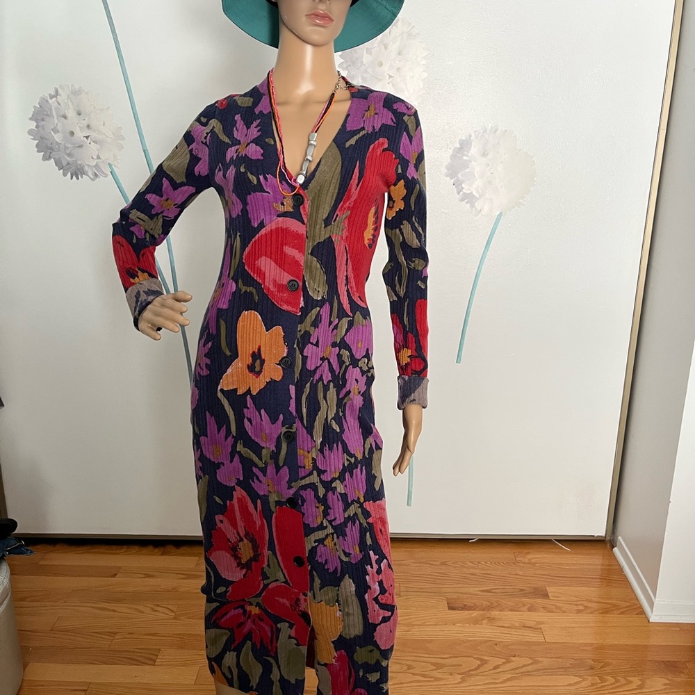 Desigual Multicolor Floral Long Sleeve Dress